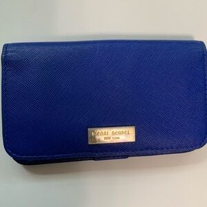 Henri Bendel Leather Wallet Blue snap bifold